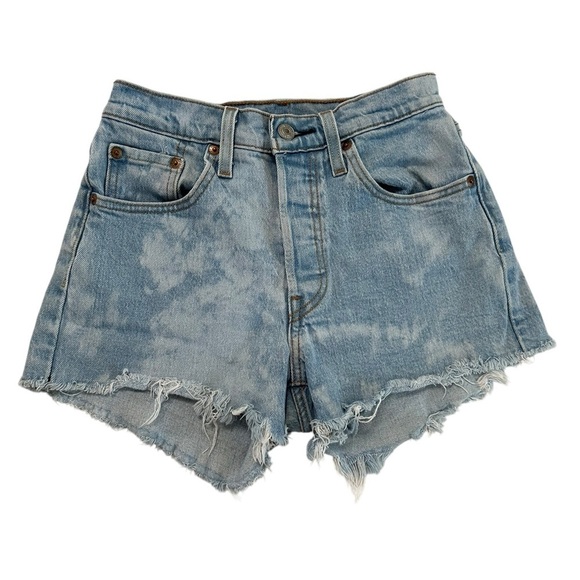Levi's Pants - Levis 501 Women’s Denim Cut Off Shorts Waist Sz 24 Blue Button Fly 5 Pocket